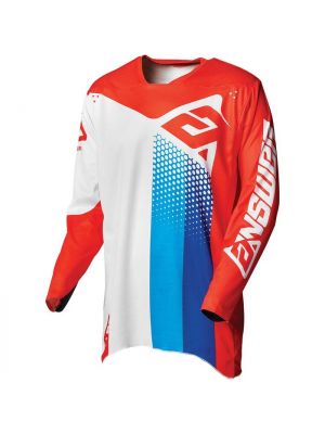Answer 2021 Pace Elite Jersey White/Red/Hyper Blue