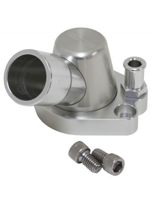 Billet Thermostat Housing - Silver Suit Holden 253-308, with optional heater outlet, Swivel
