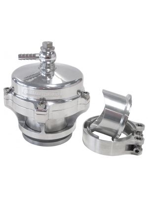 50mm High Flow Blow Off Valve Complete Kit with Weld-on Flange and V-Band in Polished Finish.