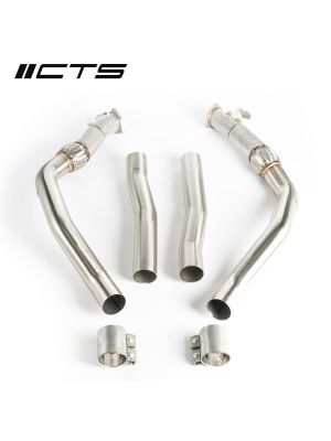 CTS Turbo Mid Pipes / Resonator Delete - C8 Audi RS6 / RS7 4.0T