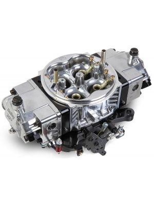 850cfm Ultra XP Aluminium Carburettor - Shiny Aluminium with Black Billet Metering Blocks & Base Plates